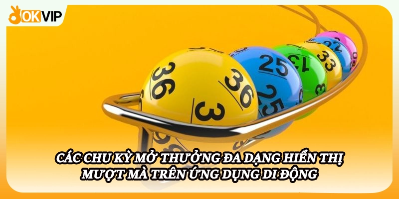 Các chu kỳ mở thưởng đa dạng hiển thị mượt mà trên ứng dụng di động