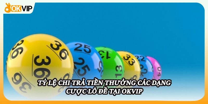 Tỷ lệ chi trả tiền thưởng các dạng cược lô đề tại OKVIP